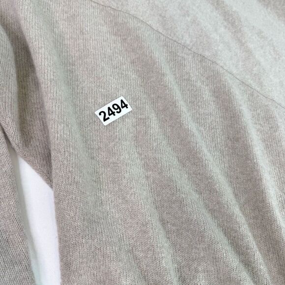 Sea Bleu Sweater Womens Small Cashmere Turtleneck Asymmetical Hem Tan - Picture 7 of 7